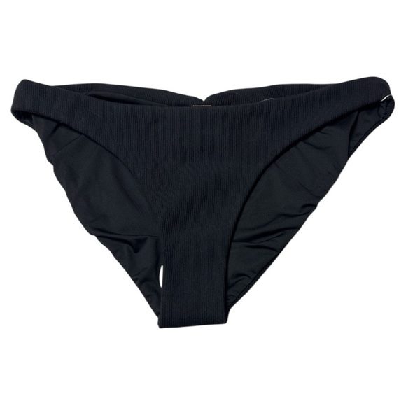 Beach Bunny Kate Ribtide Black Ruched Bikini Bottom Large NWT - Picture 6 of 13